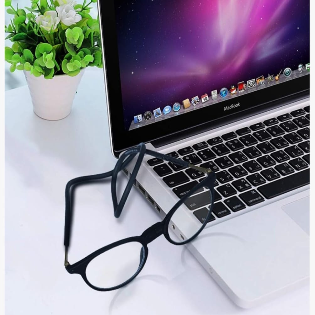 Lunettes de blocage de la lumière bleue – Lunettes de lecture avec connexion avant – Cordon réglable anti-fatigue oculaire – Lecteur de télévision pour homme et femme