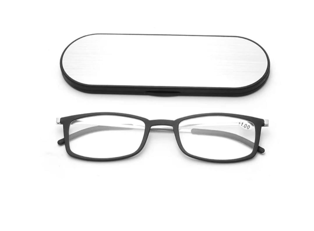 Lunettes de lecture unisexes confortables à monture en silicone et branches en métal, ultra-légères et économiques.