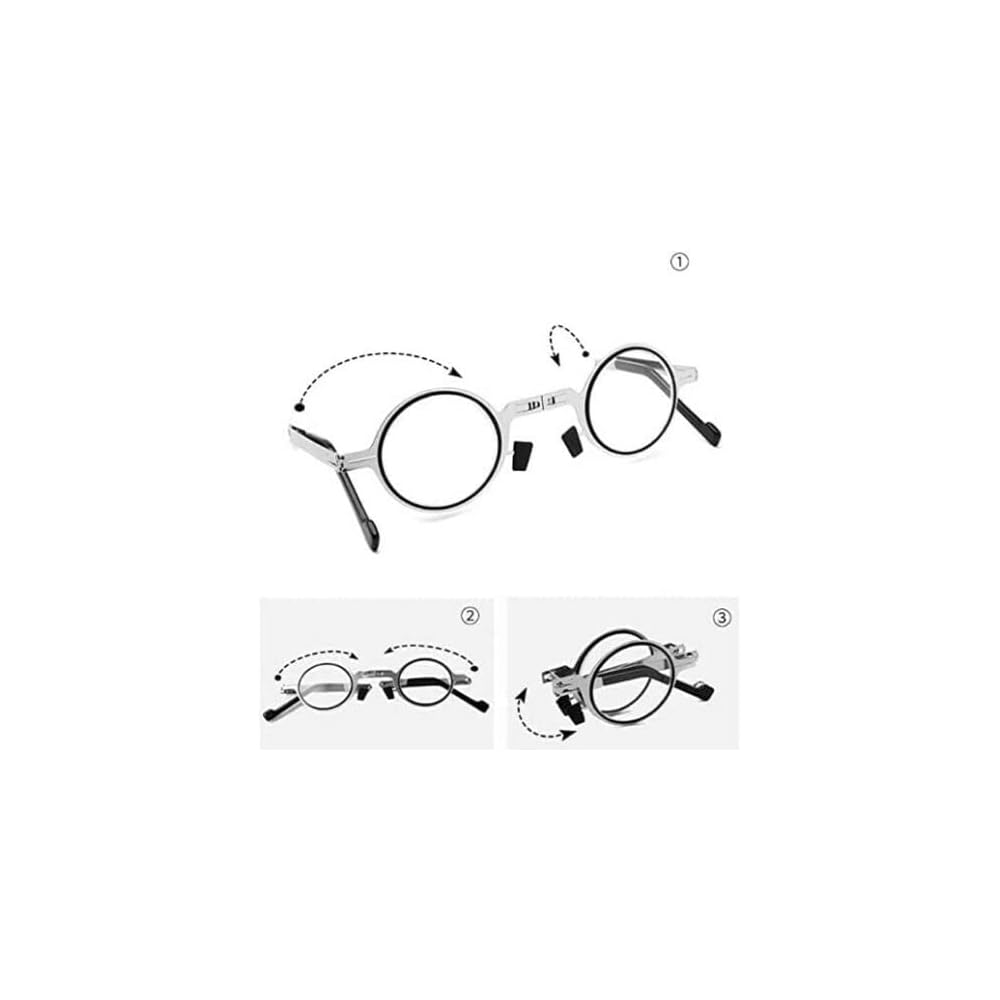 Lunettes pliantes unisexes – Anti-lumière bleue, monture métal, avec étui