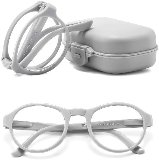Mini lunettes pliantes – Cadre métal noir, format compact avec boîte