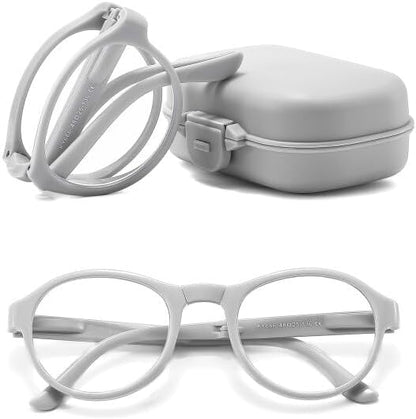 Mini lunettes pliantes – Cadre métal noir, format compact avec boîte