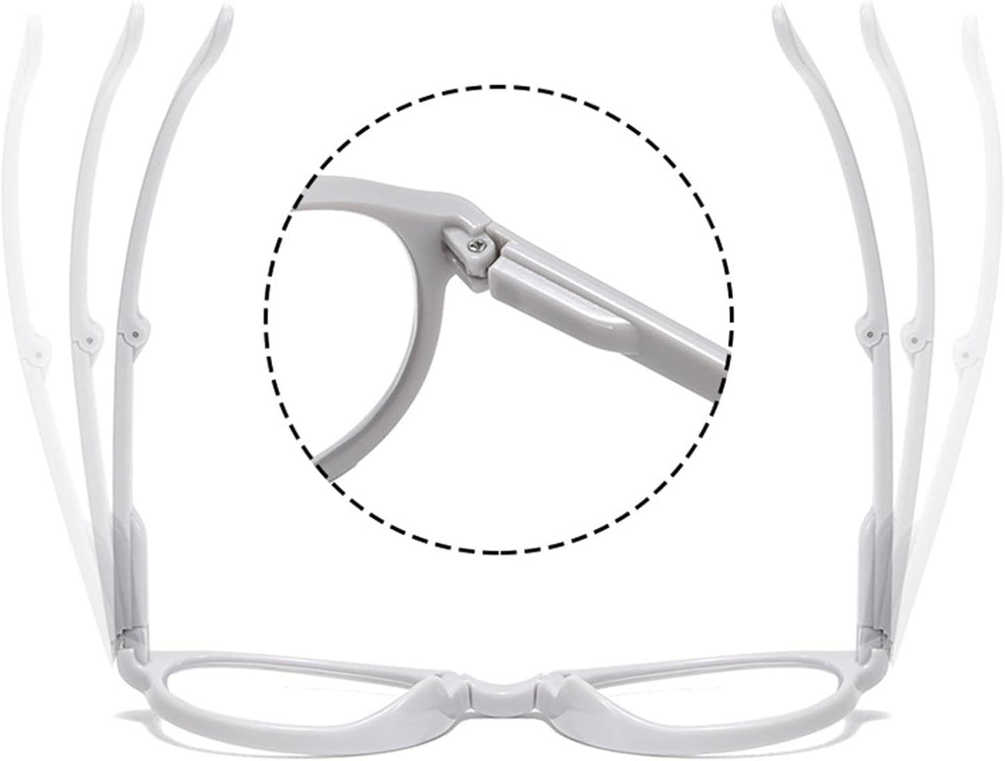 Mini lunettes pliantes – Cadre métal noir, format compact avec boîte