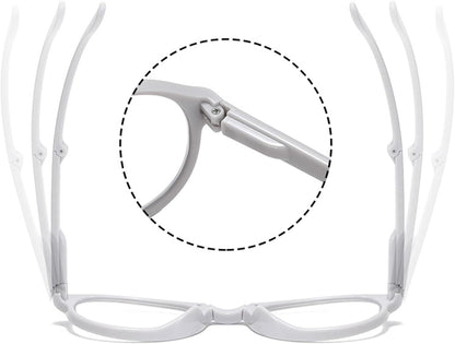 Mini lunettes pliantes – Cadre métal noir, format compact avec boîte