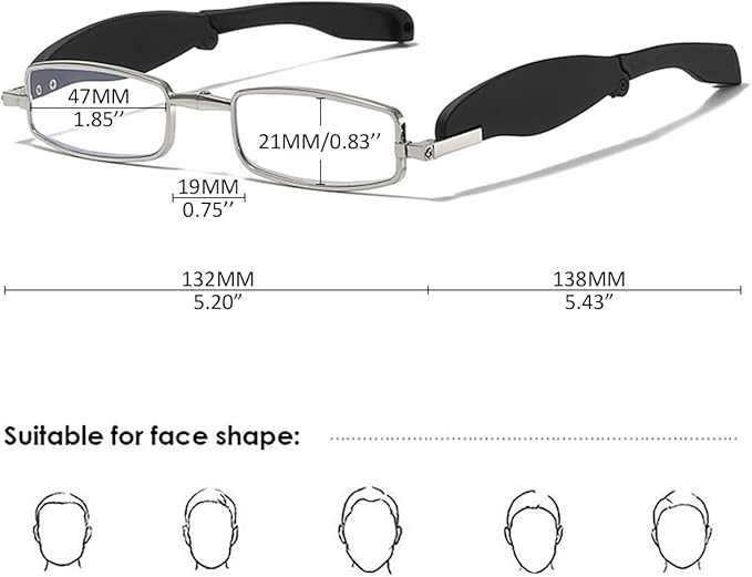 Lunettes rotatives 360° – Anti-lumière bleue, confortables et portables