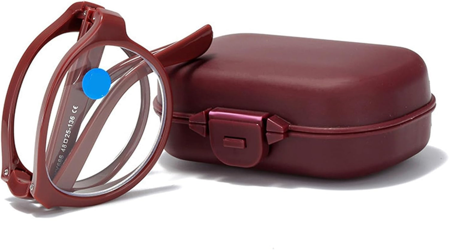 Mini lunettes pliantes – Cadre métal noir, format compact avec boîte