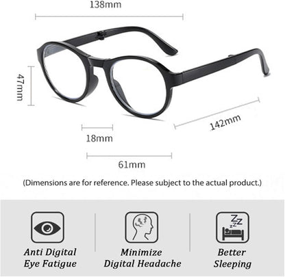 Mini lunettes pliantes – Cadre métal noir, format compact avec boîte