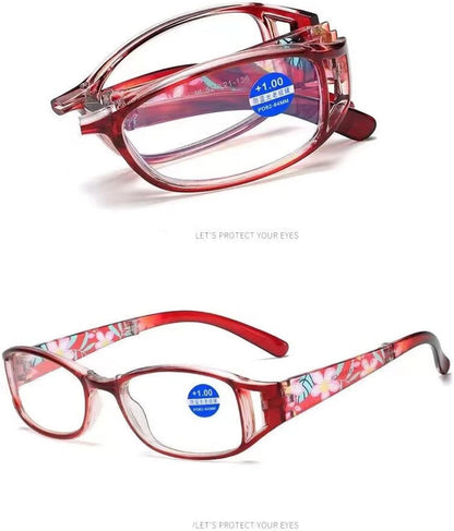 Lunettes de lecture pliantes unisexes – Anti-lumière bleue, avec étui
