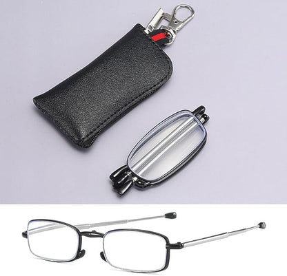 Lunettes pliantes avec étui zippé – Anti-lumière bleue, cadre métal