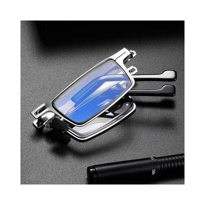 Lunettes pliantes unisexes – Anti-lumière bleue, monture métal, avec étui