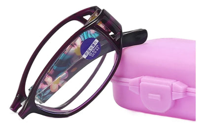 Lunettes de lecture pliantes unisexes – Anti-lumière bleue, avec étui