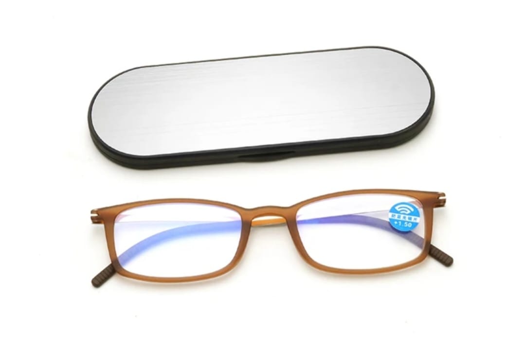 Lunettes de lecture unisexes confortables à monture en silicone et branches en métal, ultra-légères et économiques.