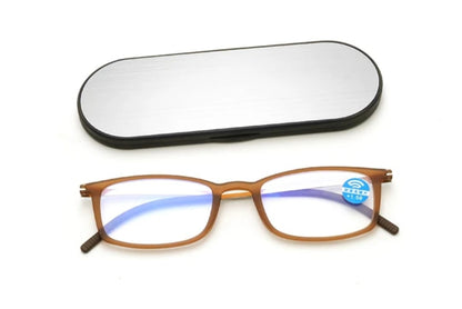 Lunettes de lecture unisexes confortables à monture en silicone et branches en métal, ultra-légères et économiques.