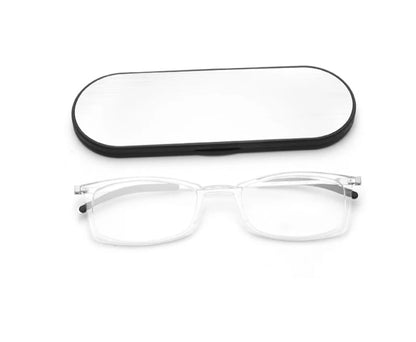 Lunettes de lecture unisexes confortables à monture en silicone et branches en métal, ultra-légères et économiques.