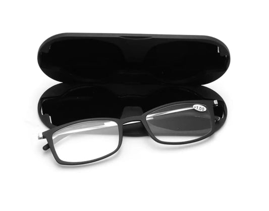 Lunettes de lecture unisexes confortables à monture en silicone et branches en métal, ultra-légères et économiques.