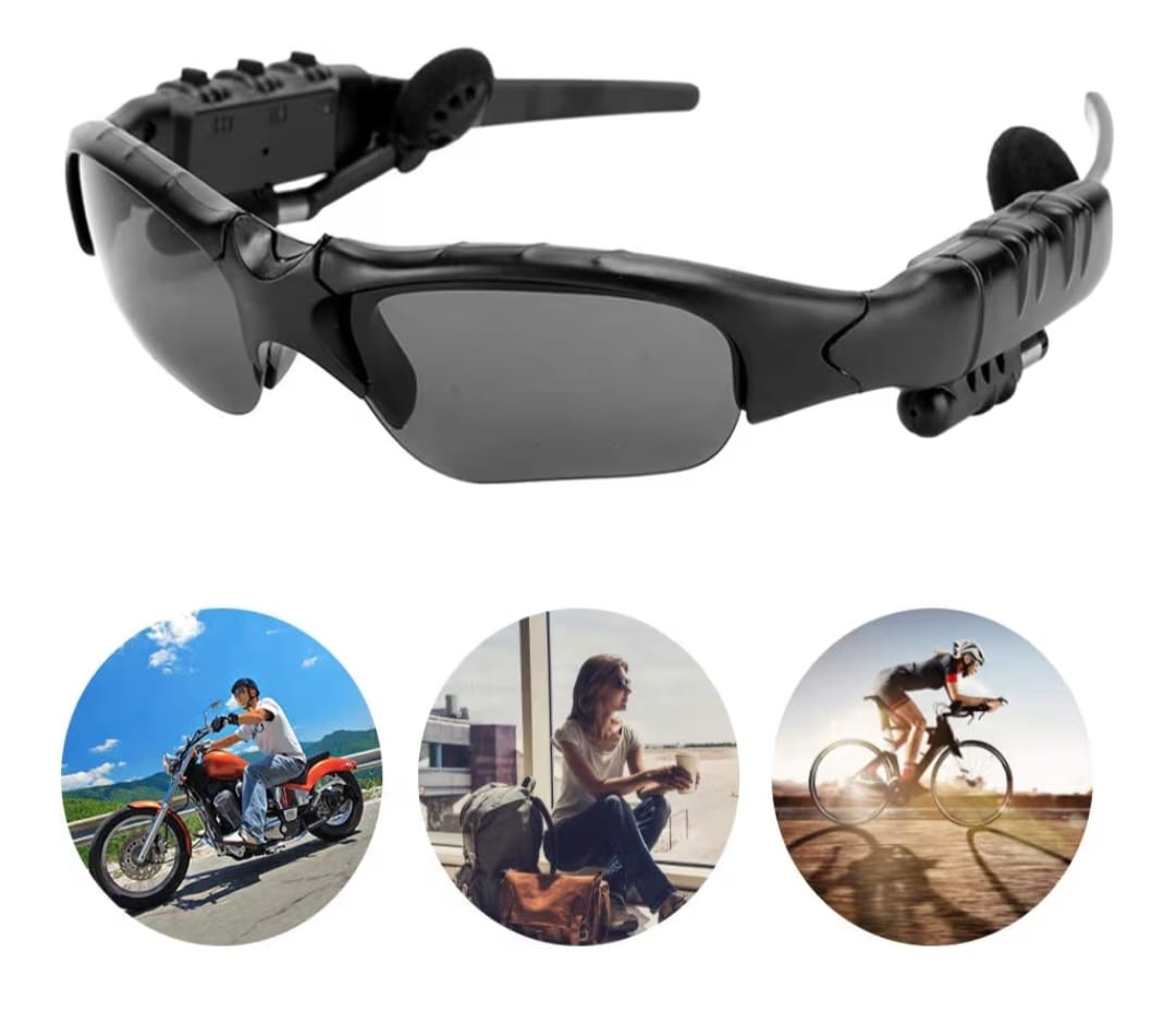 Intelligentes, Lunettes de Bluetooth Lunettes de MP3 Lunettes de Audio avec Verres Polarisés, Commande Vocale et Style d'oreille Ouverte Écouter de la Musique