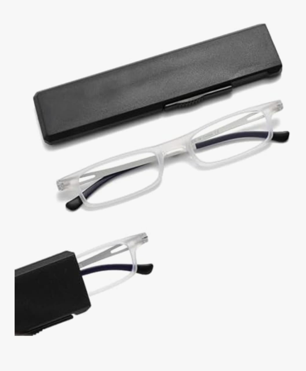 Lunettes de lecture pliantes ultra minces pour femmes et hommes lecteurs compacts TR90 bloquant la lumière bleue avec étui plat mince portable