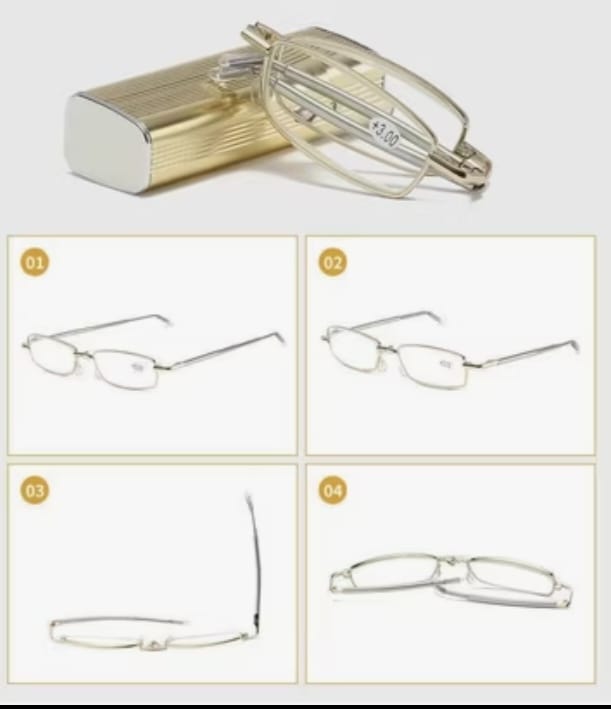 Lunettes de lecture miniatures portables pliables avec étui