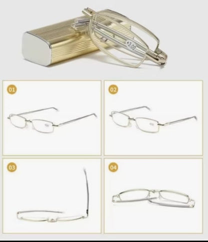 Lunettes de lecture miniatures portables pliables avec étui