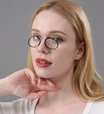 Lunettes de lecture pour hommes et femmes, mini lunettes de lecture portables avec pince-nez