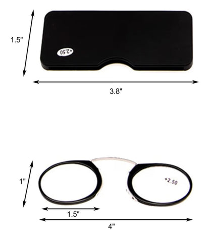 Lunettes de lecture pour hommes et femmes, mini lunettes de lecture portables avec pince-nez