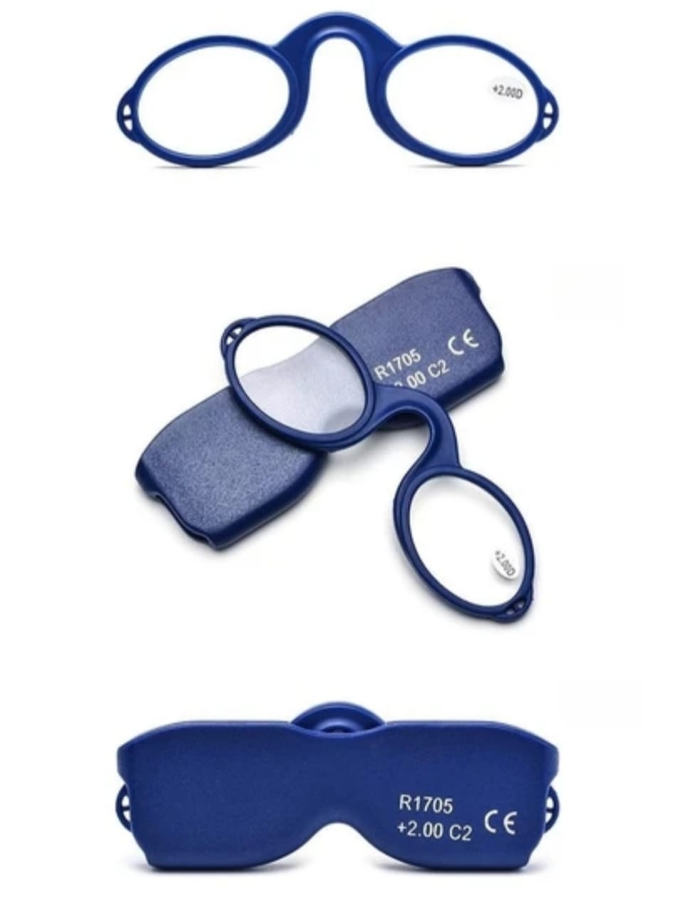 Lunettes de lecture pour presbytes +3,5 MINI, style carte, avec cordon autour du cou et pince-nez