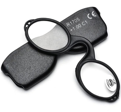 Lunettes de lecture pour presbytes +3,5 MINI, style carte, avec cordon autour du cou et pince-nez