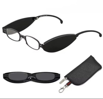 Lunettes de lecture pliable pour femmes et hommes, mode portable, lunettes de presbytie pliables unisexes avec loupe