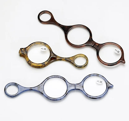 Lunettes pendentif pliables et portables pour hommes et femmes, petites lunettes rondes pour presbytie +1,0 1,5 2,0 2,5 3 3,5 4