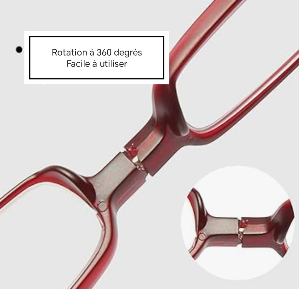 Lunettes de lecture anti-lumière bleue, pliables, rotation à 360°, loupe pour ordinateur/téléphone portable, ultra-légères, lunettes TR portables, anti-radiations