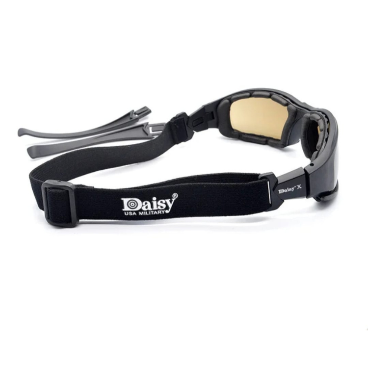 Lunettes de tir et de randonnée pour homme, modèle Daisy Tactical, polarisées, avec 4 verres et boîte d'origine.