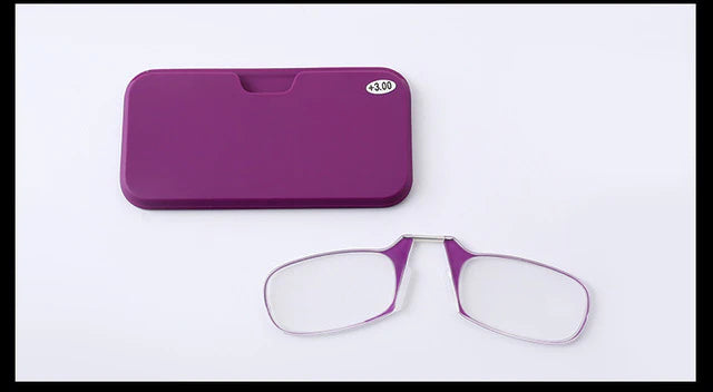 Lunettes de lecture pince-nez pliables – Ultra légères avec étui, anti-fatigue visuelle